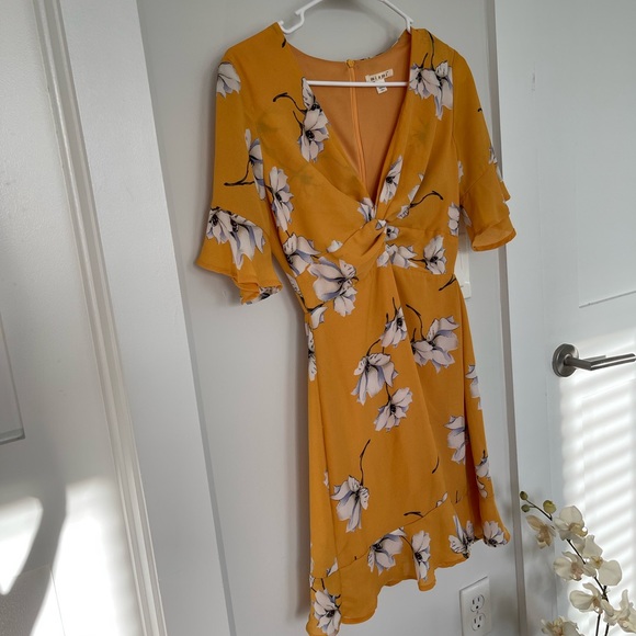 Yellow Floral Dress - Size XS - Picture 1 of 3